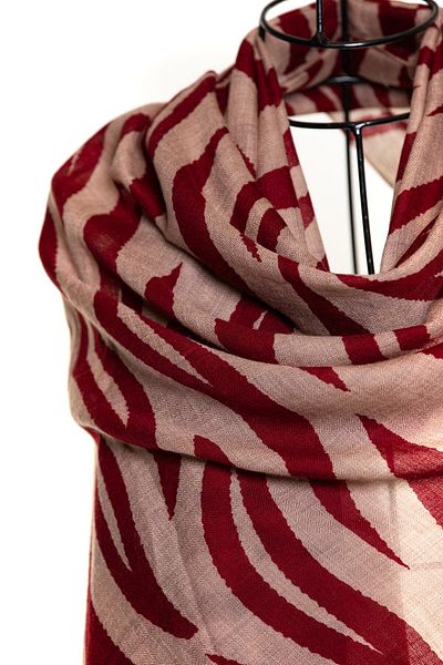 CASHMERE AND SİLK MAWLANA B,b Cashmere Printed (Zebra) Shawl