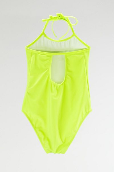 TooHot Girl's Green Neck Tie Back Detailed Swimsuit