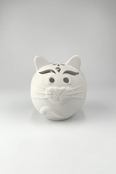 Ref-San Kedi Mumluk | Seramik Bisküvi (HAM ÜRÜN)