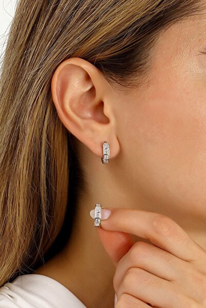 MySilvers 4 mm Gümüş Halka Küpe