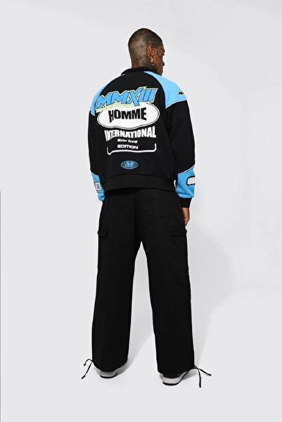 NEWLAKER Jachetă bomber cu fermoar, ediție limitată, boxy, unisex, Motosport