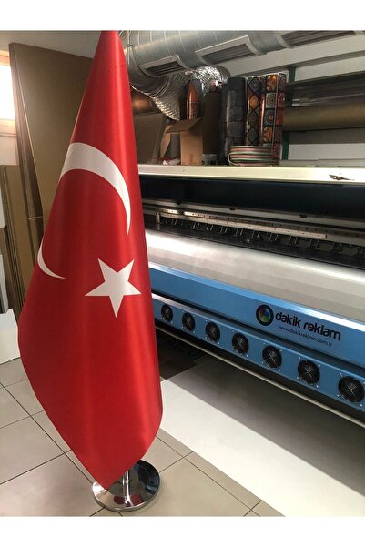 dakik reklam Makam Bayrağı, Türk Bayrağı, Gümüş Gri Aluminyum Krom Direkli Set Bayrak Takımı