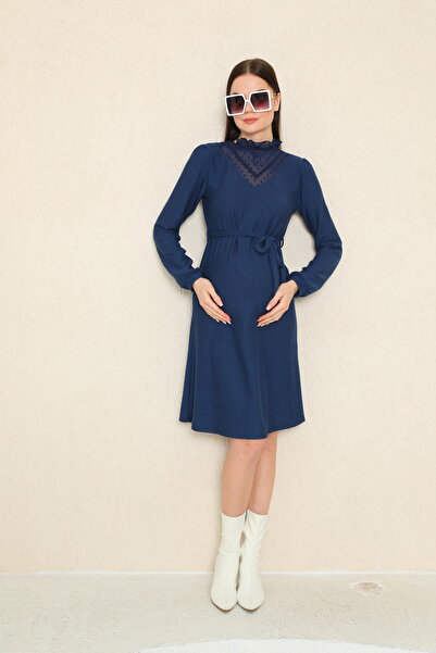 Miss Dünya Lissa Δαντελένιο Μίντι Φόρεμα εγκυμοσύνης και εγκυμοσύνης