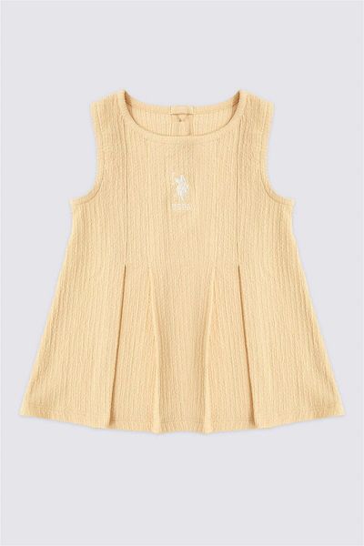 U.S. Polo Assn. Base. Polo Assn Baby Girl Yellow Dress