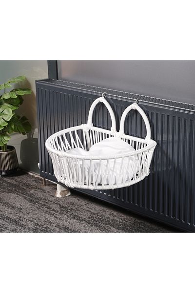 Furnia Perry Cat Bed with Heating Hanger White