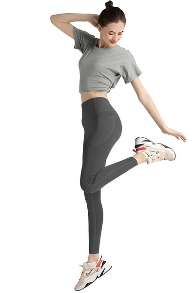 GHASSY CO. Ghassy Co. Colanți sport pentru alergare yoga, cu talie înaltă, cu buzunar dublu