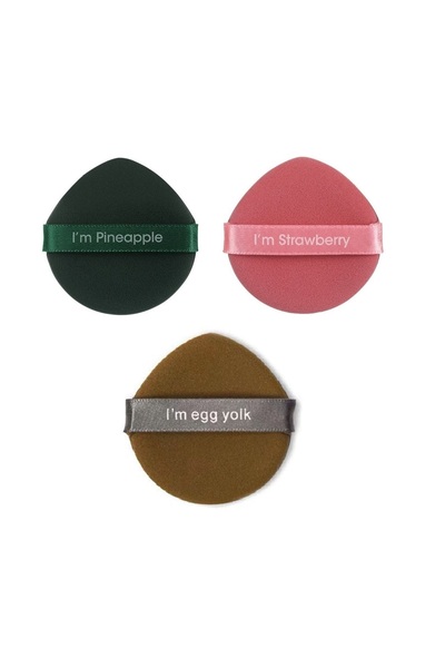 Malinka 3 Adet Kozmetik Puf Seti Çiftyan Yumuşak Fondöten Nemlendirici Yüz Makyaj Bez Sünger Güzellik Seti