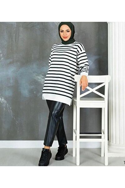 modasindoma Жіноча смугаста детальна туніка