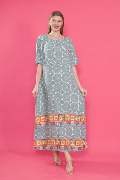 mervemoda Γυναικείο κοντομάνικο υφαντό φόρεμα