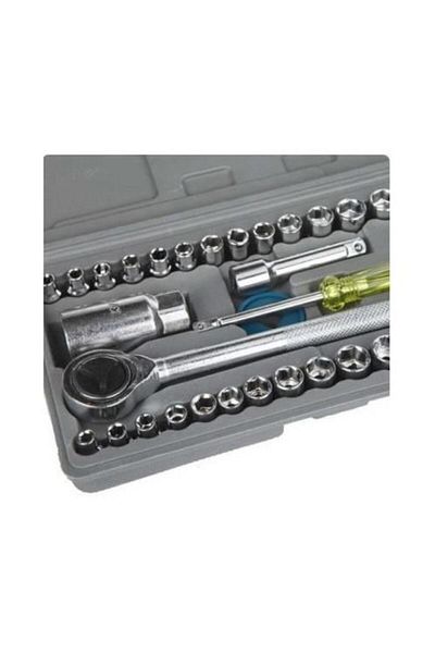 Aiwa Socket Set with Ratchet 40 Pieces 1/4x3/8