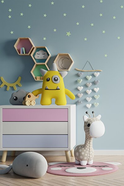 Artikel 50 Adet Fosforlu Mini Yıldız, Büyük Yıldız Yeşil Karanlıkta Parlar Du...