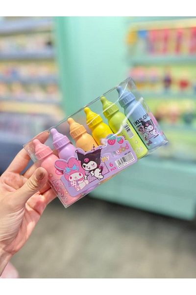 SAYAR Baby Bottle Kuromi My Melody Highlighter Set of 6