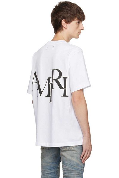 Amiri Logo Printed Regular Fit White T-shirt