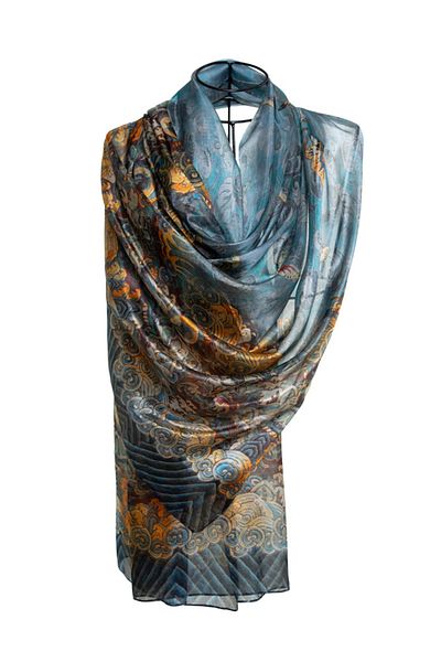CASHMERE AND SİLK MAWLANA 100% Silk Shawl (110X173)
