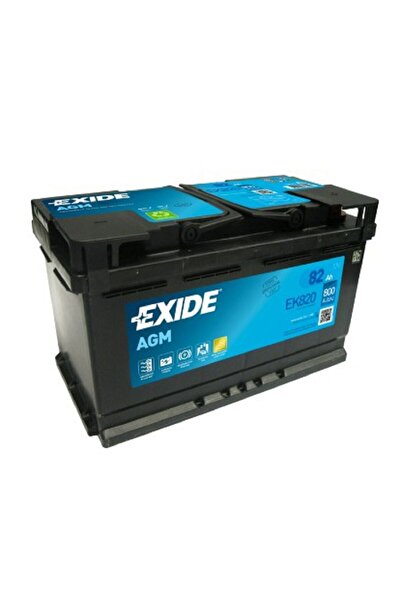 EXIDE Ek820 12v 82 Amper Agm Start Stop Otomobil Aküsü 800a 315x175x190 (MM)