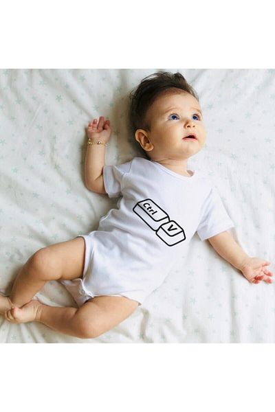 Yaprak Hediyelik Copy Paste Designed Baby Bodysuit T-shirt Set