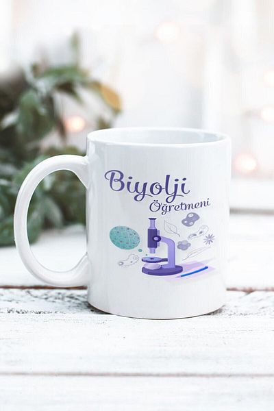 Yaprak Hediyelik كوب بتصميم معلم الأحياء