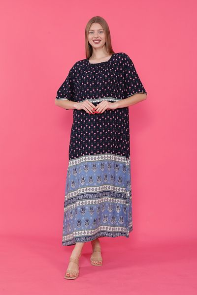 mervemoda Women's short sleeve woven dress
