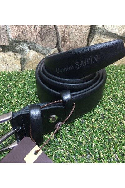 Yaprak Hediyelik Kişiye Özel Isim Baskılı Deri Kemer