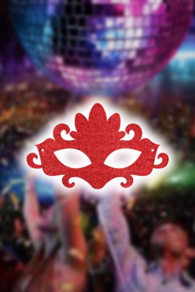 Artikel 2 Pack Red New Year's Party Mask, New Year's Accessory, Birthday Part...