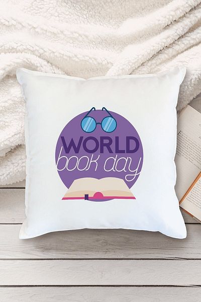 Yaprak Hediyelik World Reading and Writing Day Designed Pillow