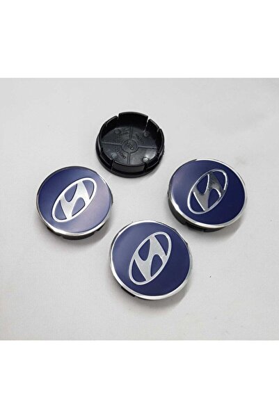 DURU DORUK Lacivert  Hyundai Uyumlu Yuva Set Jant Göbeği 4'lü 58 55 55mm