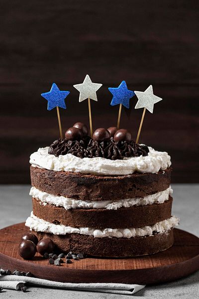 Artikel Blue-white Double Sided Star Glitter Eva Toothpick Cupcake Toppers Cupcake Stick 12 Pieces