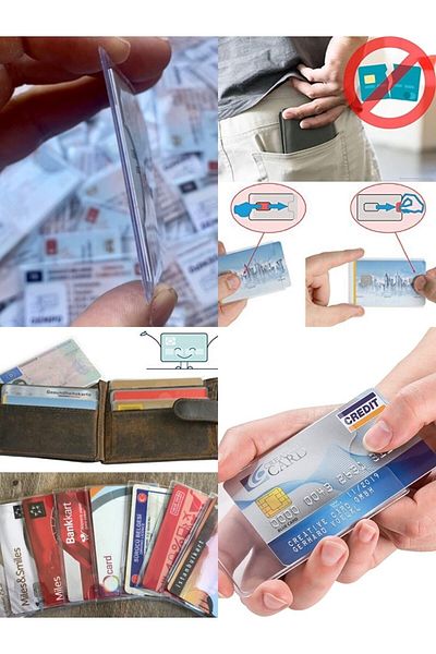 Gempo 15 Pieces Premium Minimalist New Generation ID Case Card Protector Compatible with All Cards