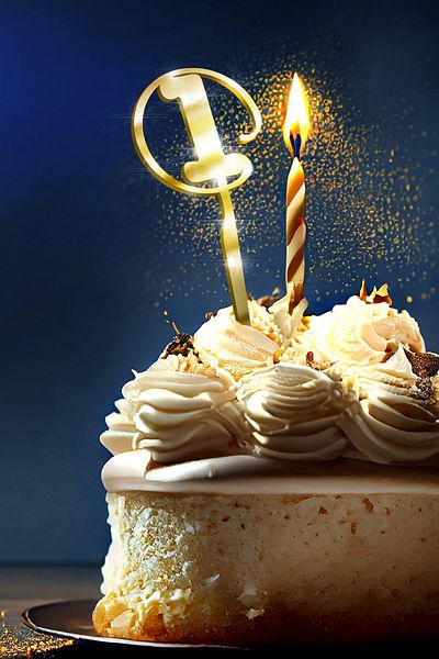 Artikel غطاء كعكة من زجاج شبكي مرآة مكتوبة باللون الذهبي لعمر سنة واحدة وحفلات أعياد الميلاد وزينة كعكة شبكية