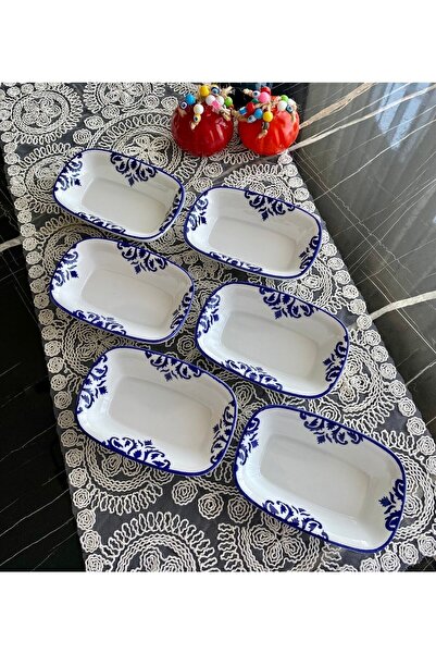 Areyma Isırgan Model 6’lı Dikdörtgen Küçük Kahvaltı Tabağı