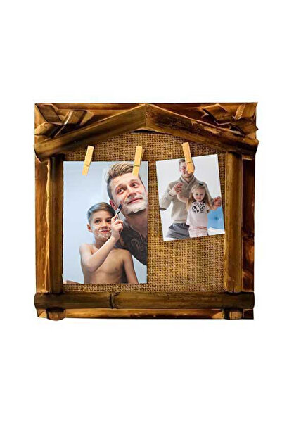 Nobbystar Bambu Hasır Ipli Ev Figürlü Poloroid Fotoğraf Çerçevesi - 20x20cm.