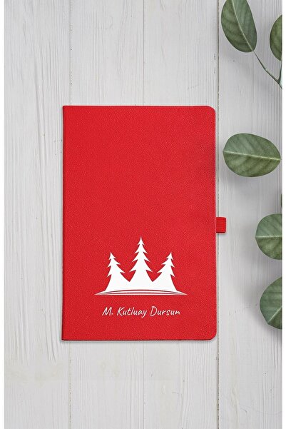 Yaprak Hediyelik Kişiye Özel Yılbaşı Tasarımlı Ajanda