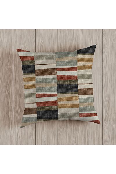 Karma Home Двустранна калъфка за възглавница с дигитален щампован жакардов мотив в кафяво-бежово