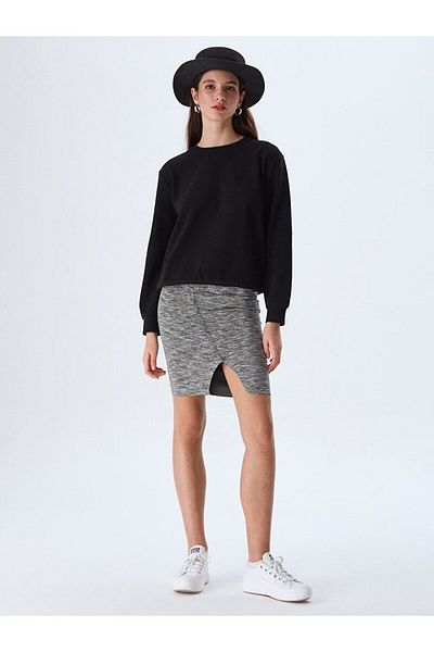 Ltb Round Neck Black Sweatshirt