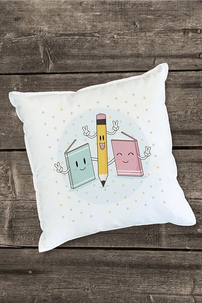 Yaprak Hediyelik World Reading and Writing Day Designed Pillow