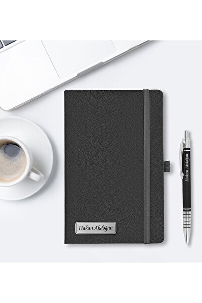 Yaprak Hediyelik Kişiye Özel Ajanda Kalem Seti