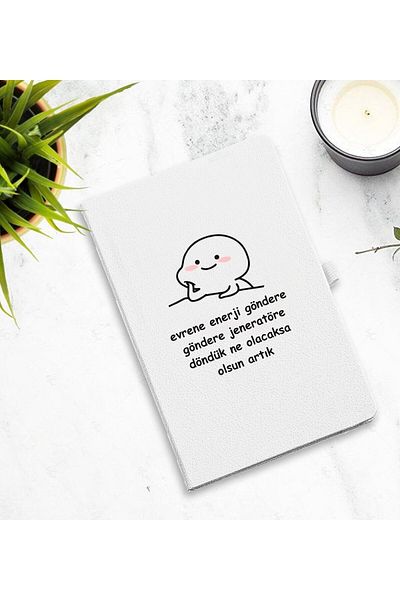 Yaprak Hediyelik Energy Written Agenda Notebook to the Universe