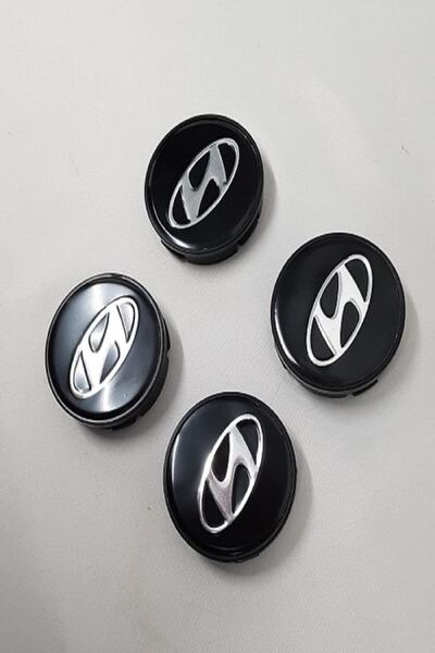 YED Jant Göbeği Hyundai 65/60 (60mm Yuva) 4'lü Set Siyah