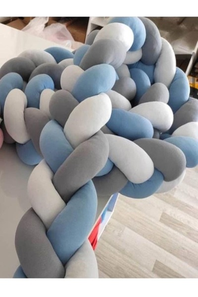 mee-like حماية محبوكة 540 سم 3 قطع موديل محبوك - 100x200 مناسب لسرير مونتيسوري