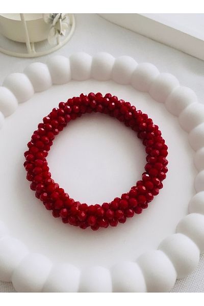 VNS Accessories Crystal Beaded Elastic Bracelet