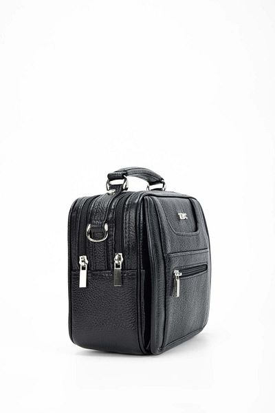Tamer Tanca Genuine Leather Black Men's Handbag