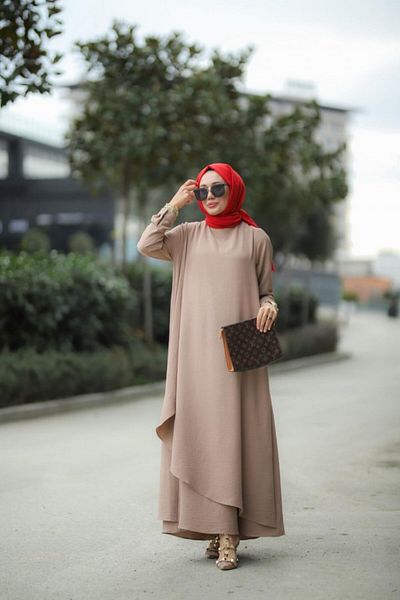 NS Moda Hera Mink Model Hijab Dress - Ayrobin Model-508
