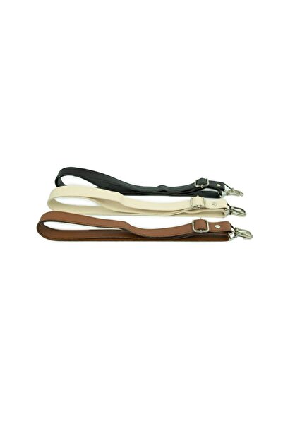 Spagettiyarn 3'lü Suni Deri Ayarlanabilir Çanta Sapı - Krem/ Taba/ Siyah