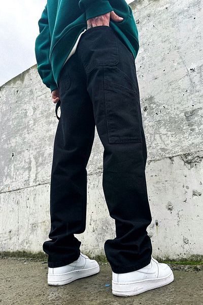 DİFRANSEL Ανδρική λεπτομέρεια ζώνης πλάτης Baggy Jean