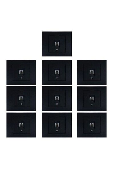 OVİVO Ovivo Grano Black Phone Socket 10 Pack (Including Frame)