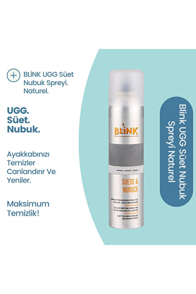 Blink Süet Nubuk Spreyi Naturel. Süet Nubuk Ayakkabı Bakım.