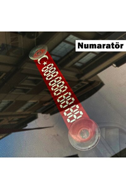 Genel Markalar Araç Numaratör Vantuzlu Numaratik Ön Cam Parktel Kırmızı
