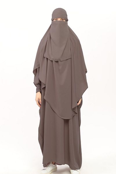 Altobeh Sultanbaş Nikaplı Σεντόνι Cilbab Khimar Abaya Βραχίονας ελαστικός γιακάς δικαστή με πέπλο Ferace Medina Silk
