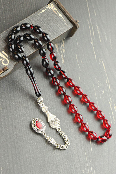 Tesbih Otağı Certified Barley Cut Fire Amber Prayer Beads