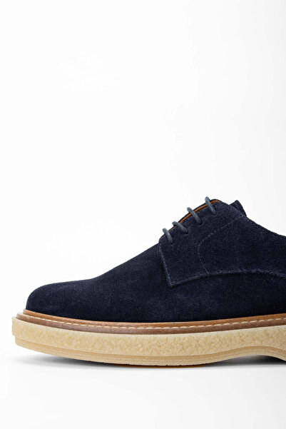 Tamer Tanca Ανδρικά casual παπούτσια από γνήσιο δέρμα Navy Blue Suede